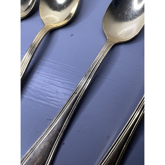 Pfaltzgraff Gold Electroplate Demitasse Espresso Spoons 4 Stainless Steel - Picture 3 of 15